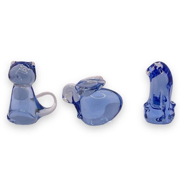 U.S. Commemorative Fine Art Gallery Hand Blown Glass Animal Paperweights Set(6) - Picture 3 of 4